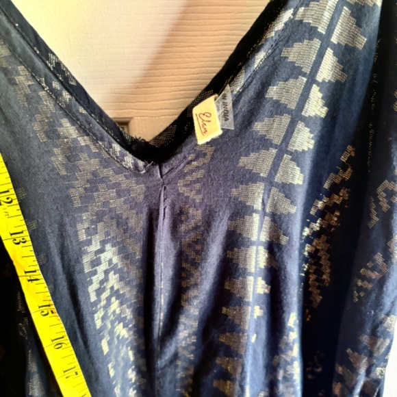 Elan navy blue metallic maxi Medium dress-NWOT - Picture 3 of 4